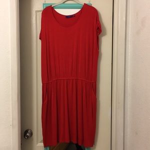 Bright red dress with pockets xxL